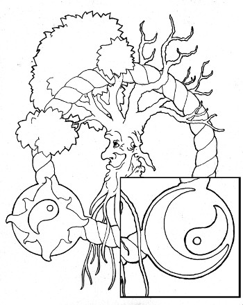 Download Yin Yang Tree Coloring Page For Adults Root Inspirations